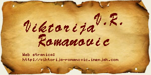 Viktorija Romanović vizit kartica